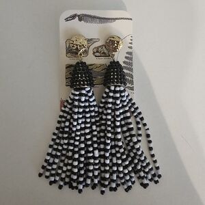 Black and White Post Earring